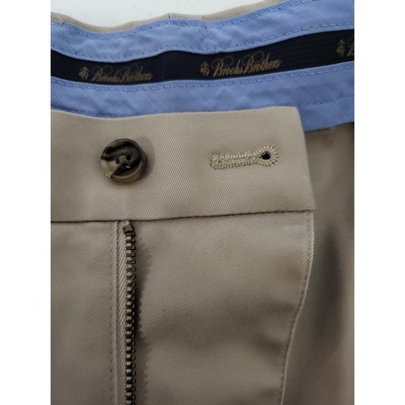 Brook's Brothers Mens Pleated Khaki Shorts Casual Summer Chino Golf Walking - Picture 7 of 10